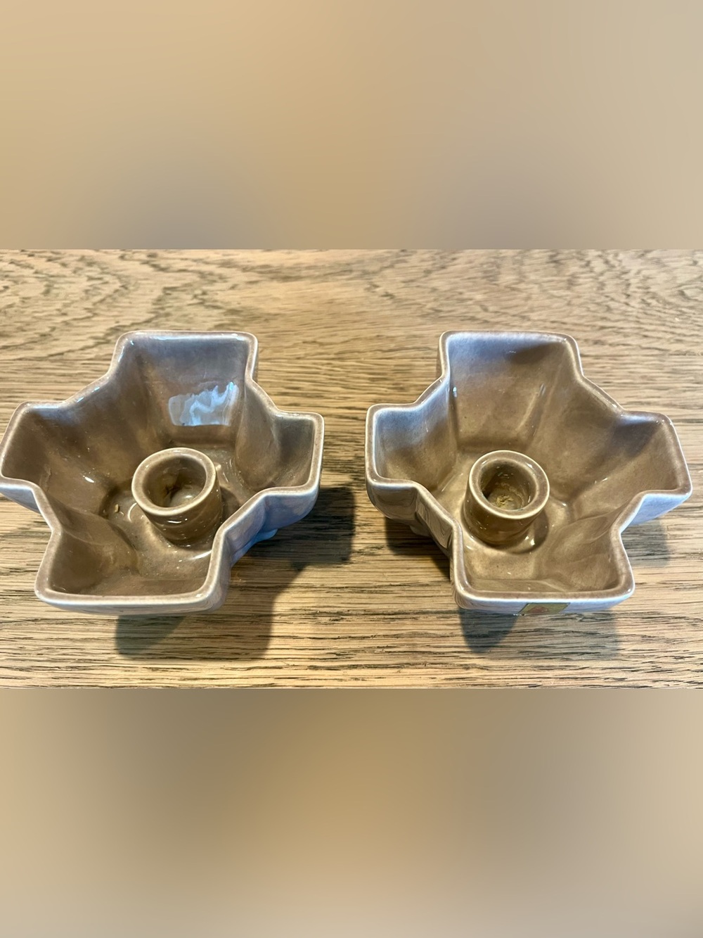 Vintage San Carlos Pottery Candle Holder and Flower Vessel- Set of 2